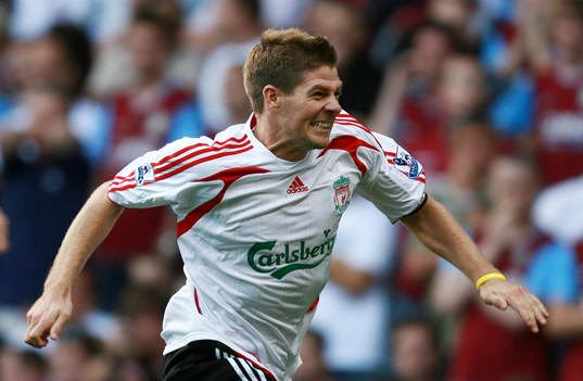Steven Gerrard, Liverpool. Jubel