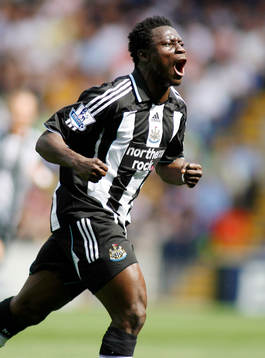  Obafemi Martins, Newcastle. Jubel.