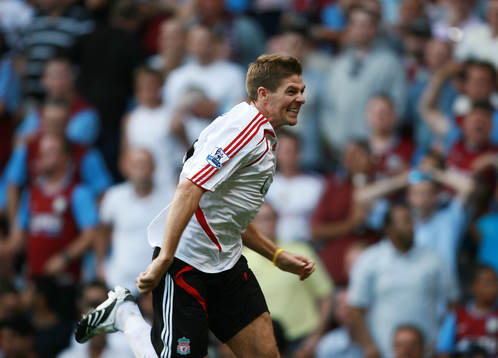  Steven Gerrard, Liverpool. Jubel.