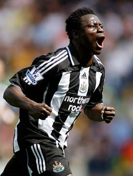  Obafemi Martins, Newcastle. Jubel.