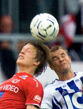 Viktor Elm och Niclas Alexandersson, nickduell