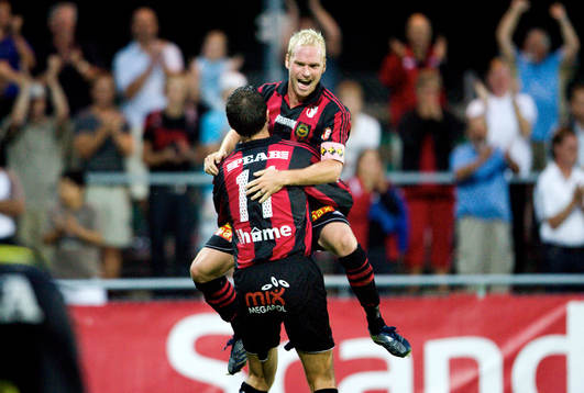  Olof Guterstam, Brommapojkarna, och Martin Ekström, Brommapojkarna,  jubel.