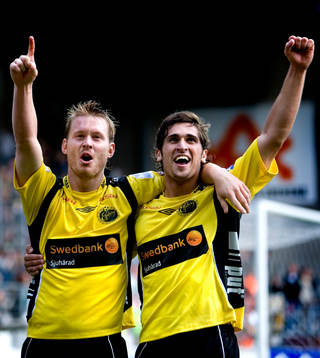 Fredrik Berglund, Elfsborg, Emir Bajrami, Elfsborg,jubel