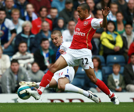 Gael Clichy, Arsenal och David Bentley, Blackburn