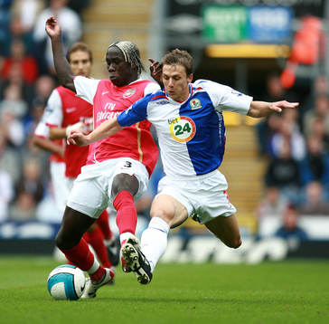 Bacary Sagna, Arsenal och Stephen Warnock, Blackburn