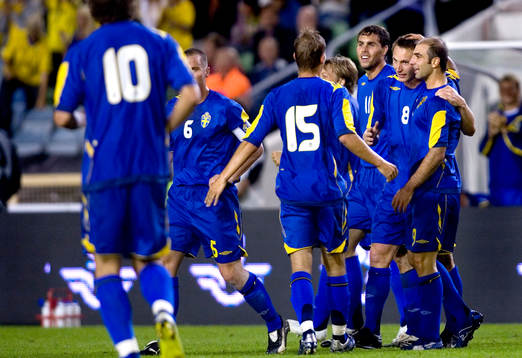 Niclas Alexandersson, Johan Elmander, Kim Källström,