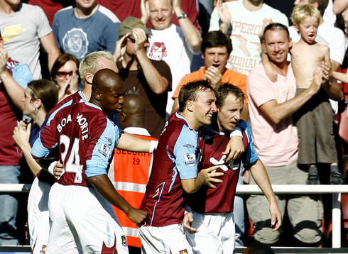  Lee Bowyer, West Ham, jubel.