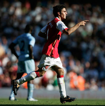  Cesc Fabregas, Arsenal, jubel.