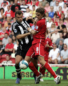   Jonathan Woodgate och Mark Viduka