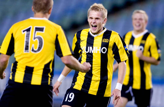 Daniel Larsson, Häcken, Ari Skulason, Häcken, jubel