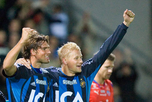 Mikael Dahlberg och Toni Kuivasto, Djurgården. Glädje.