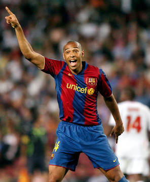  Thierry Henry, Barcelona, jubel.