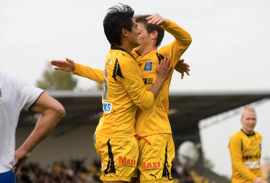  Antonio Rojas och Elil Samuelsson, Ängelholm. Jubel. Glädje.