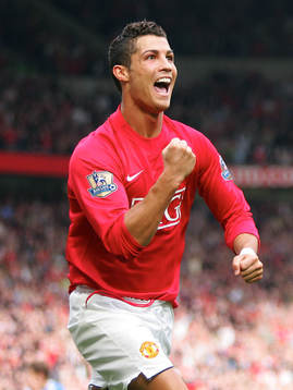  Cristiano Ronaldo, Manchester. jubel.