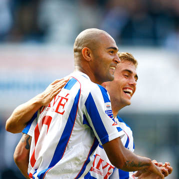  Afonso Alves, Herenveen, gjorde 7 mål! Jubel med Jakob Poulsen.