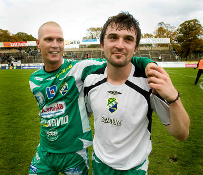  Jon Stockhaus och Aleksander Kitic, jubel.