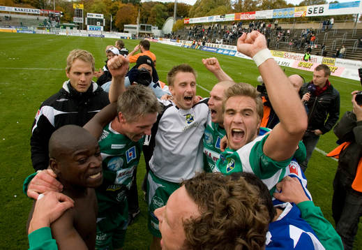 Ljungskile är klara för Allsvenskan, jubel, glädje.