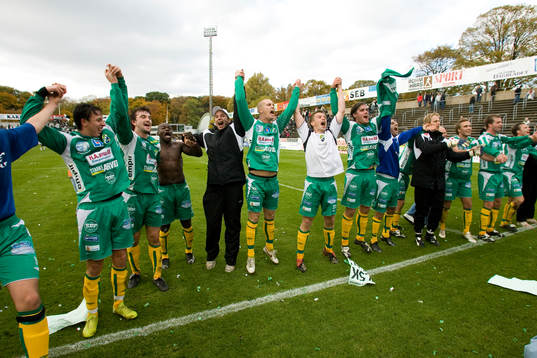 Ljungskile är klara för Allsvenskan, jubel, glädje.