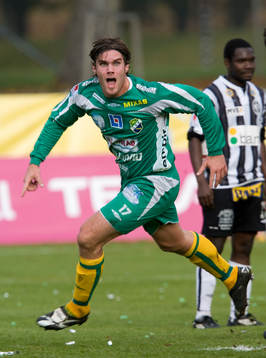  David Leinar, Ljungskile, jubel.