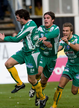  Aleksander Kitic och David Leinar, Ljungskile, jubel.