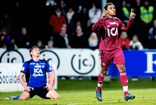  Thiago Quirino Da Silva, Djurgården, jubel.