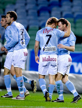   Anders Andersson, Niklas Skoog, Malmö FF, jubel.