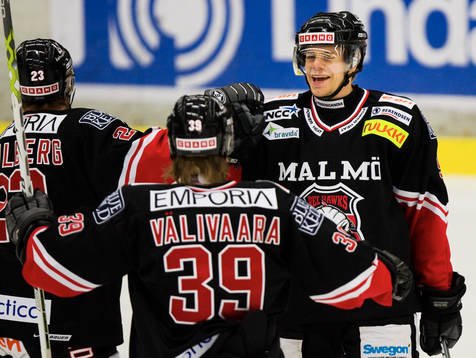 Jan Öberg, Malmö, gör 0-1, jubel