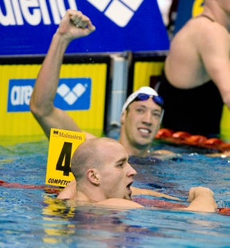 Stefan Nystrand fick se sig slagen av Alain Bernard