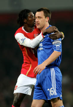 John Terry och Emmanuel Adebayor