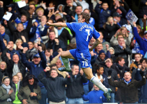  Andriy Shevchenko, Chelsea, jubel efter mål. 