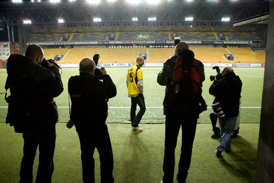  Fotboll, Allsvenskan, Presskonferens i Borås. Elfsborg presenterar sitt nyförvärv från Häcken Teddy Lucic som känner
