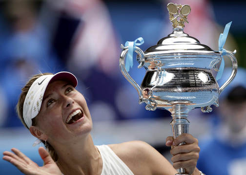 Maria Sharapova, Ryssland, med pokalen