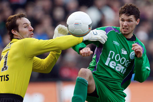  Henk Timmer, målvakt och Marcus Berg.