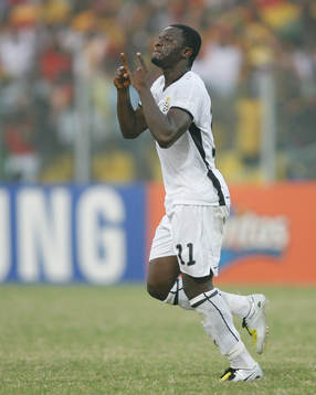  Sulley Muntari, Ghana. Glädje. Jubel.