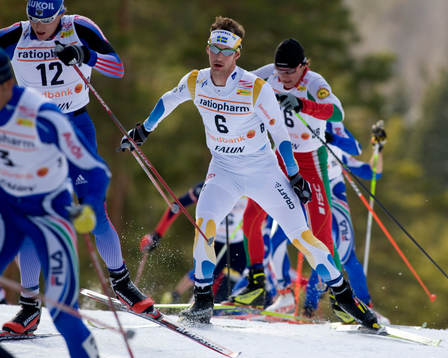 Anders Södergren i Mördarbacken,  på väg mot