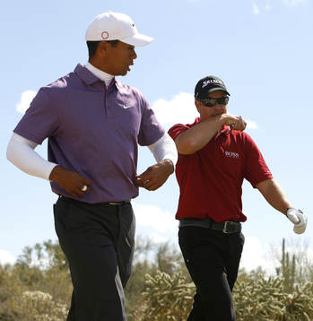 Tiger Woods, USA och Henrik Stenson, Sverige