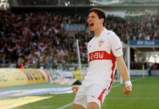   Mario Gomez, jubel efter mål.