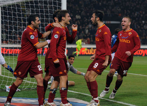  TOTTI och GOLINTER, ROMA, jubel.