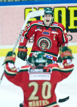  Frölunda jubel efter Kahnbergs 2-2