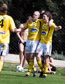  Anders Lindberg, Eric Hammar, Enköping, jubel.