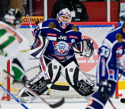 Rastislav Stana, målvakt, Linköping, räddar ett skott