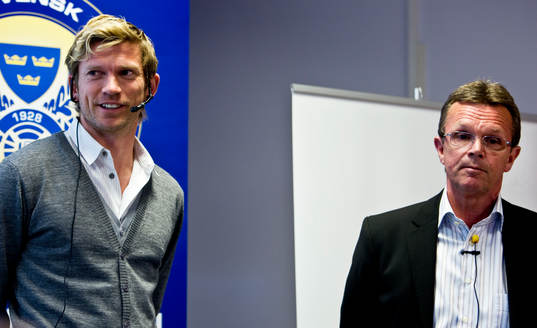 Jesper Blomqvist tränare Enköping och Anders Linderoth