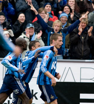  Sölvi Ottesen, Djurgården, jubel, efter 2-0.