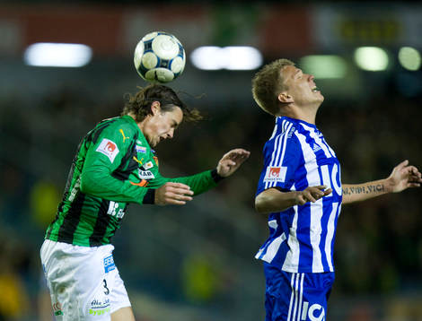 Andreas Tobiasson och Pontus Wernbloom, nickduell