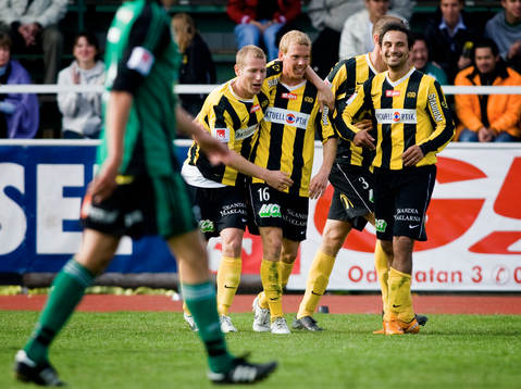 Jonas Henriksson, Marcus Jarlegren och Johan Lind, Häcken, jubel, glädje