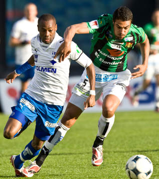 Kevin Amuneke, Norrköping och Mikael Roth, GAIS