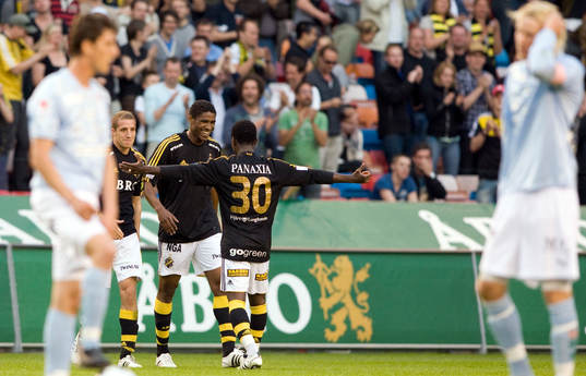 Khari Stephenson, AIK. Jubel.