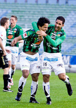  Daniel Morais Reis, David Durmaz, GAIS, jubel.