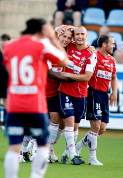  Alexander Mellqvist, Anders Prytz, Örgryte, jubel.