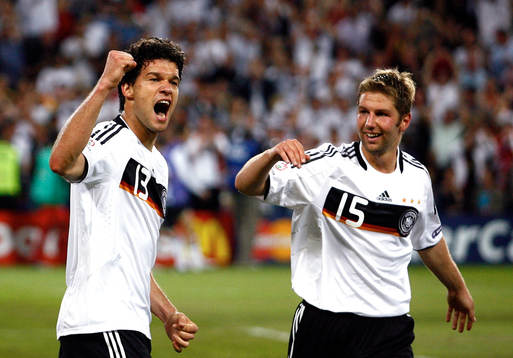   Michael Ballack  jubel med Thomas Hitzlsperger.